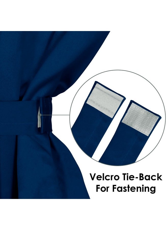Story@Home Story@Home Blackout Long Door Curtains 9 Feet Set of 2 | Plain Design Door Curtain | Thermal Insulated Curtains | Room Darkening Curtains | Curtains for Living Room | (116 x 275 cm, Navy Blue)  - Image 5