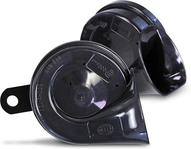 HELLA Fanfare Hella OE-Connect Horn TE26 Set 12 V 110 dB(A) 400 Hz - 500 Hz - High/Low Tone - Electric - ECE - Housing Colour: Black - Quantity: 2-3FH 012 010-061 General compatible design - Image 3