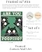 UPWOIGH Funny Are You Pooping Black Cat Bathroom Wall Art 3 Cats Humor Quote Poster Green Background Bathroom Decor Wood Framed Canvas 12x16 Inch - Image 2