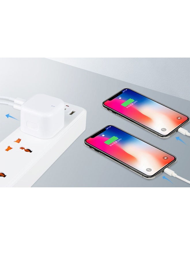 Neutral 40W USB-C to USB-C Power Adapter, includes charging head only (cable not included), compatible with PD/QC/SCP/FCP/Samsung AFC/Apple 2.4A/BC and other fast charging protocols (white) - Image 4