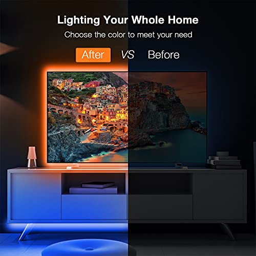 DAYBETTER Led Lights for Bedroom 100 ft, Led Strip Lights, Led Light Strips with Remote and App Control, Music Sync RGB Color Changing Led Lights for Room Decoration - Image 3