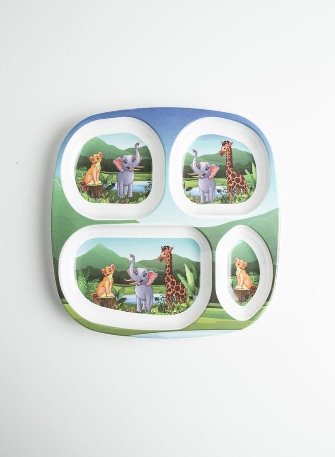 Superware Wild Animal Kids Dinner Set Melamine 5 Piece Set, Perfect for Children - Image 1