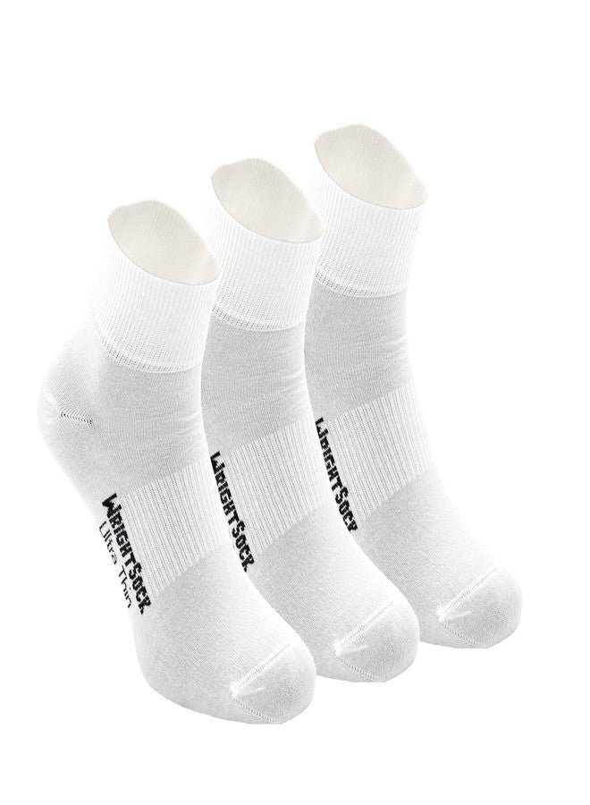 Wrightsock Ultra Thin Quarter Running Socks for Men and Women - Cushioned, Eco-Friendly and Anti Blister Socks with our Contoured Foot Design - American Made with Moisture Regulation - Image 1