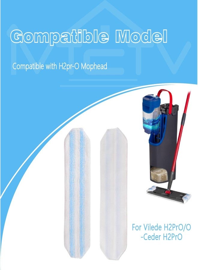 IVTCTV 5-Pack Replacement Mop Pads for O-Cedar H2prO/ Vileda H2prO Flat Mop System | Washable Reusable Microfiber Pads - Image 3