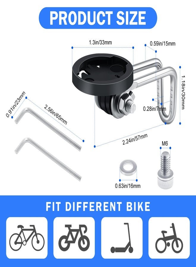 Colaxi Bike Flashlight Holder Center Fork Mount – Bicycle Headlight Bracket for Cycling, Steel + Plastic, Rotatable for Most Flashlights or Speedometers – Mountain Bike Lighting Accessory – Black - Image 4