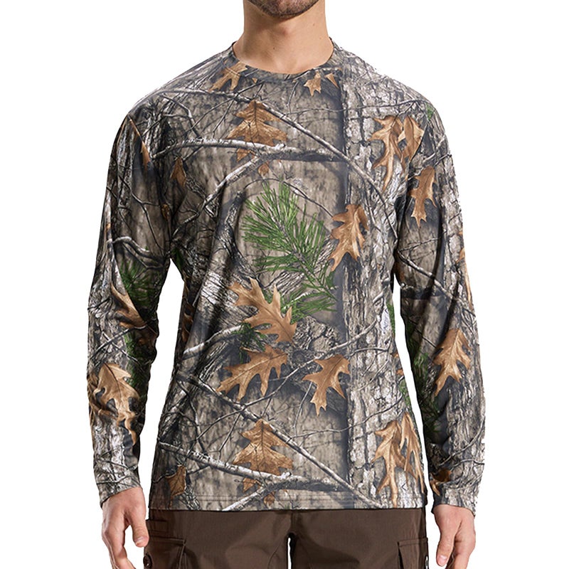 LOOGU Menâ€™s Hunting Camo Shirt Lightweight, Camouflage Shirts for Men Long Sleeve Shirt for Fishing Hiking Camping - Image 1