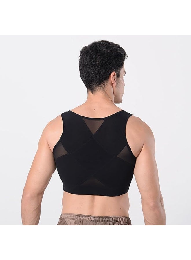 انسجام مشدّ صدر رجالي بدون أكمام، يُساعد على تنحيف الجسم وتشكيله، ويُخفي بروز الصدر، كما يُساعد على التحكم في البطن والحفاظ على قوام الجسم. - Image 3