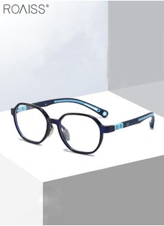 roaiss Kids Blue Light Blocking Glasses, Anti Eyestrain Computer Glasses, Gaming Eyewear UV400 Protection with Light Weight TR90 Frame for Boys Girls and Children Age 3-12, Dark Blue  - Image 3
