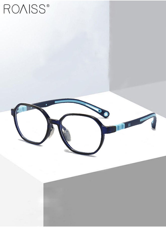 roaiss - Kids Blue Light Blocking Glasses, Anti Eyestrain Computer Glasses, Gaming Eyewear UV400 Protection with Light Weight TR90 Frame for Boys Girls and Children Age 3-12, Dark Blue - Image 1