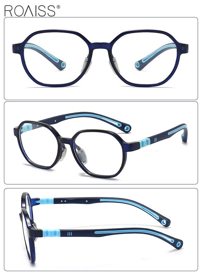 roaiss - Kids Blue Light Blocking Glasses, Anti Eyestrain Computer Glasses, Gaming Eyewear UV400 Protection with Light Weight TR90 Frame for Boys Girls and Children Age 3-12, Dark Blue - Image 1
