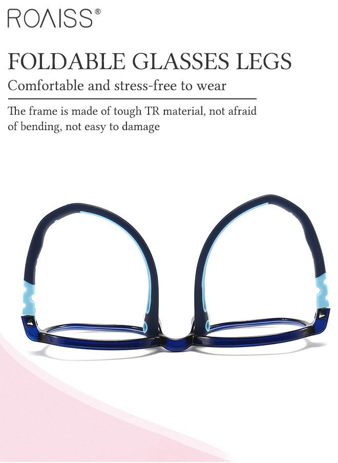 roaiss - Kids Blue Light Blocking Glasses, Anti Eyestrain Computer Glasses, Gaming Eyewear UV400 Protection with Light Weight TR90 Frame for Boys Girls and Children Age 3-12, Dark Blue - Image 1