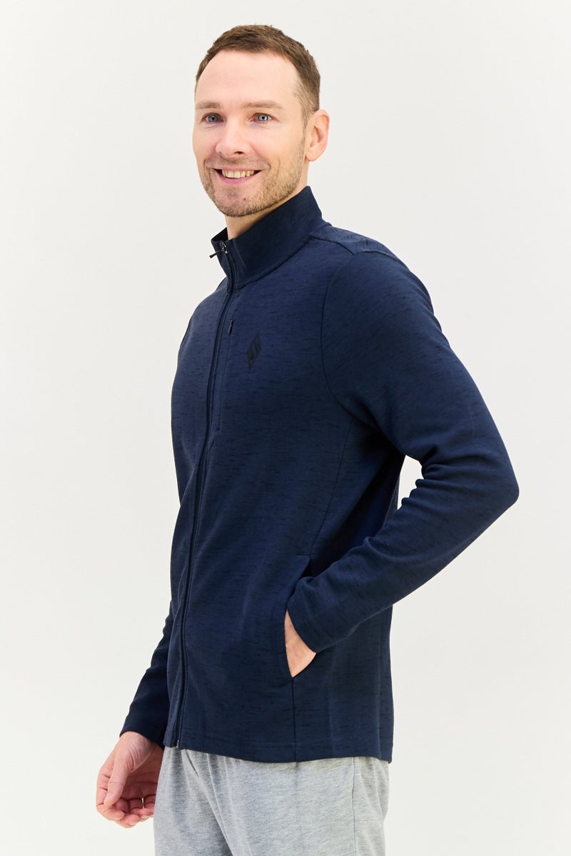 SKECHERS Men Sportswear Fit Training Track Jackets, Navy - Image 2
