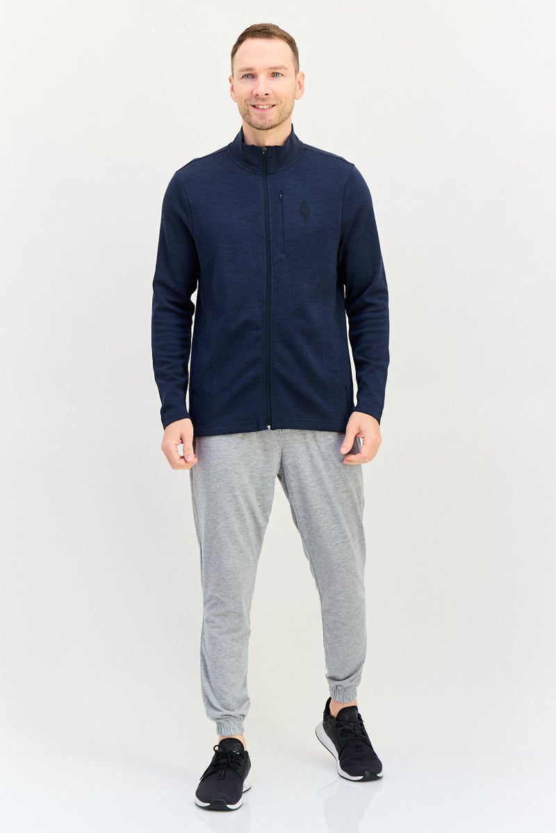 SKECHERS Men Sportswear Fit Training Track Jackets, Navy - Image 4