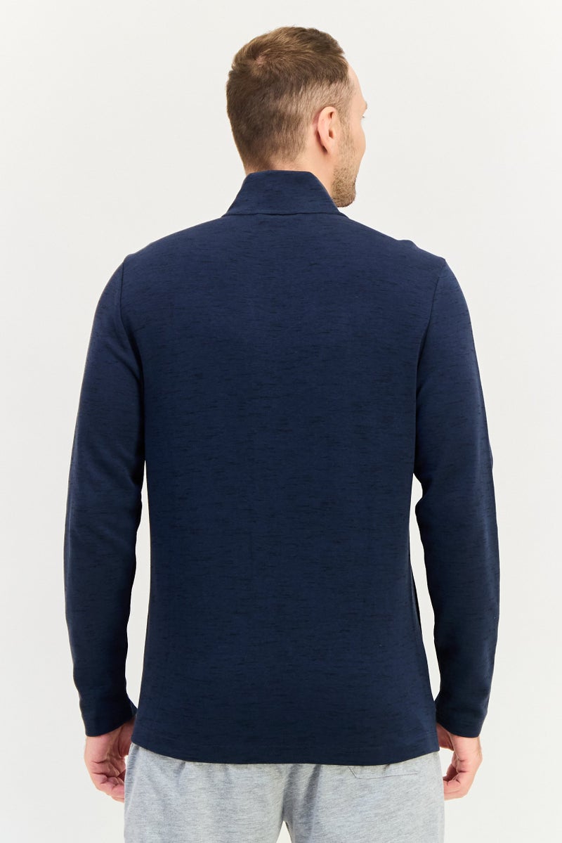 SKECHERS Men Sportswear Fit Training Track Jackets, Navy - Image 3