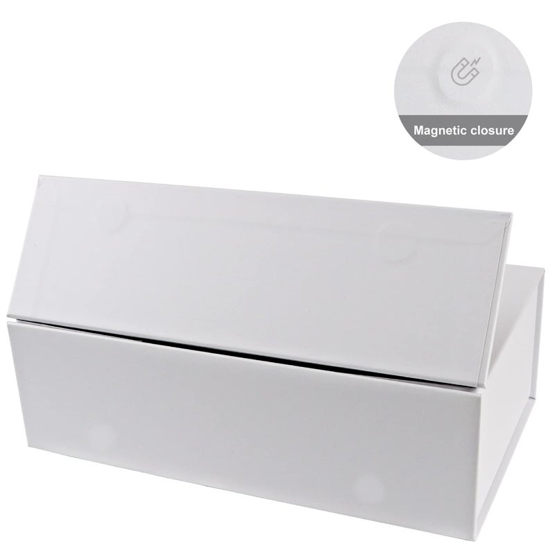 ROSTELACK White Gift Box 12" x 6" x 4" with Magnetic Closure Lid Gifts Boxe for Presents,Bridesmaid Gifts Boxes,Cute Box,Birthday Gift Boxe,Luxury for Gifts Packaging, Magnetic Gift Boxes for Wrapping Gifts (White) - Image 4