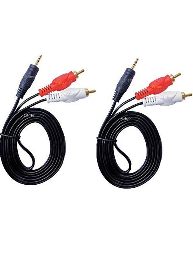تايمي مجموعه من 2 كيبل صوت ستيريو ذكر 3.5 مم إلى 2RCA ذكر 1.3 متر - Image 1