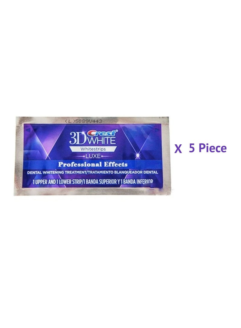 Crest 5-Piece 3D Whitestrips Teeth Whitening Professional Effect 10 Strip - Image 1
