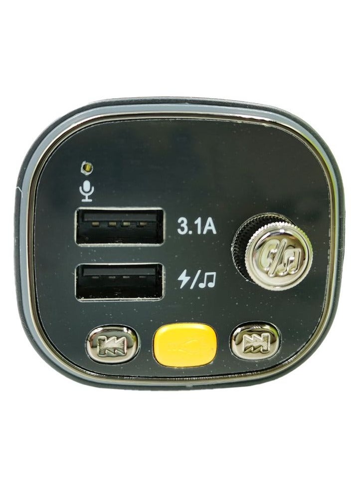 تي اي تي شاحن سيارة USB مزدوج مع شحن سريع 3.1 أمبير وجهاز إرسال FM - Image 3