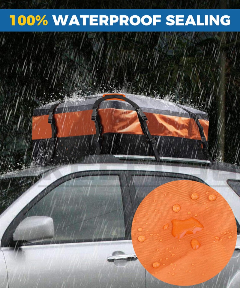 UBOG 15 Cubic Feet Roof Rack, Rooftop Cargo Carrier, Soft-Shell Carriers with Anti-Slip Mat for All Cars with/Without Rack - Image 3