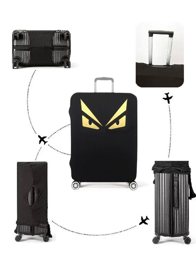 URbazaar TNGames Thickened & High-Elasticity Luggage Cover (Fits 27-28 Inch Suitcases) + Free Macaron Apple Green PVC Luggage Tag | Dustproof & Scratch-Resistant | Quick Airport Identification - Image 3