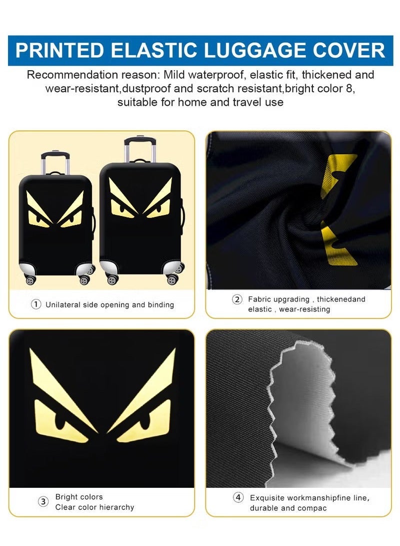 URbazaar TNGames Thickened & High-Elasticity Luggage Cover (Fits 27-28 Inch Suitcases) + Free Macaron Apple Green PVC Luggage Tag | Dustproof & Scratch-Resistant | Quick Airport Identification - Image 5