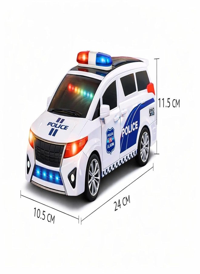 Brand Conquer Police Toy Car for Kids with Lights & Sound, 360° Rotation, Bump & Go Action, Openable Doors & Trunk, Musical Police Vehicle Toy for Boys & Girls - Image 2