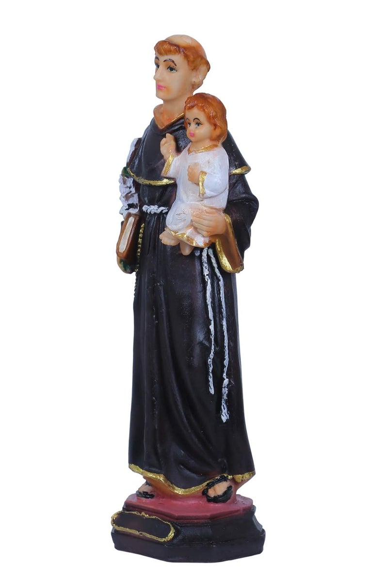 Newven St Antony showpiece Christian Statues god Idol Catholic Wall Decorative Figurine for Home Decor Craft Gifts for House Warming for Living Room 15 CM - Image 4
