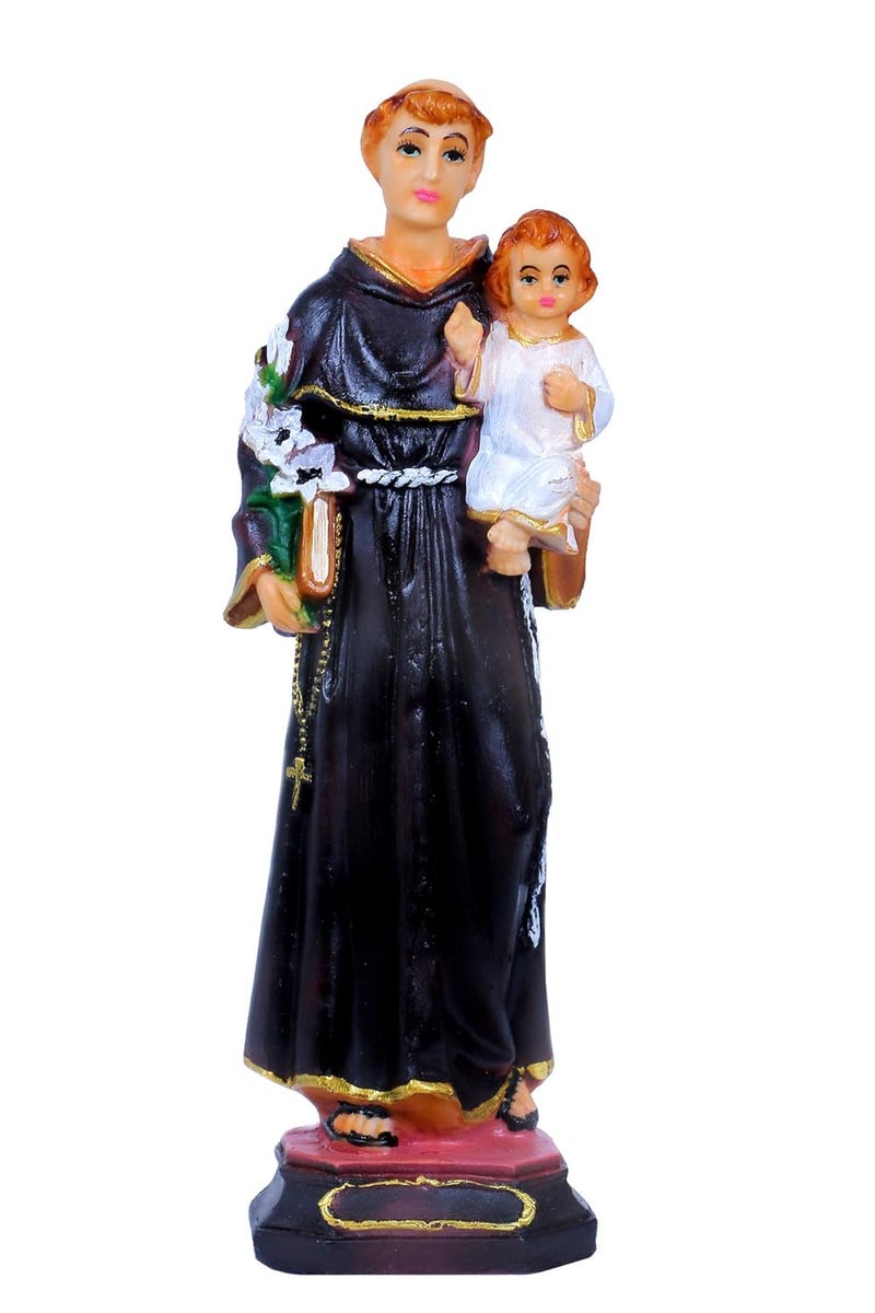 Newven St Antony showpiece Christian Statues god Idol Catholic Wall Decorative Figurine for Home Decor Craft Gifts for House Warming for Living Room 15 CM - Image 1