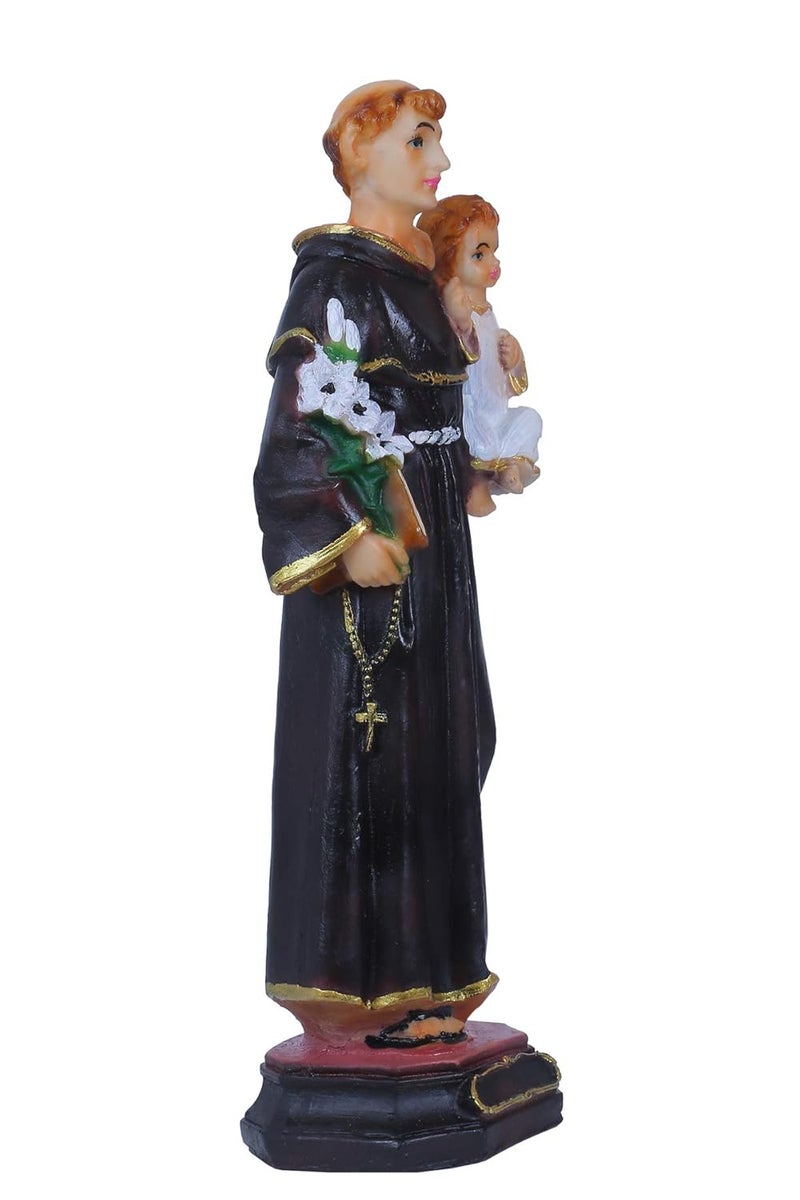 Newven St Antony showpiece Christian Statues god Idol Catholic Wall Decorative Figurine for Home Decor Craft Gifts for House Warming for Living Room 15 CM - Image 3
