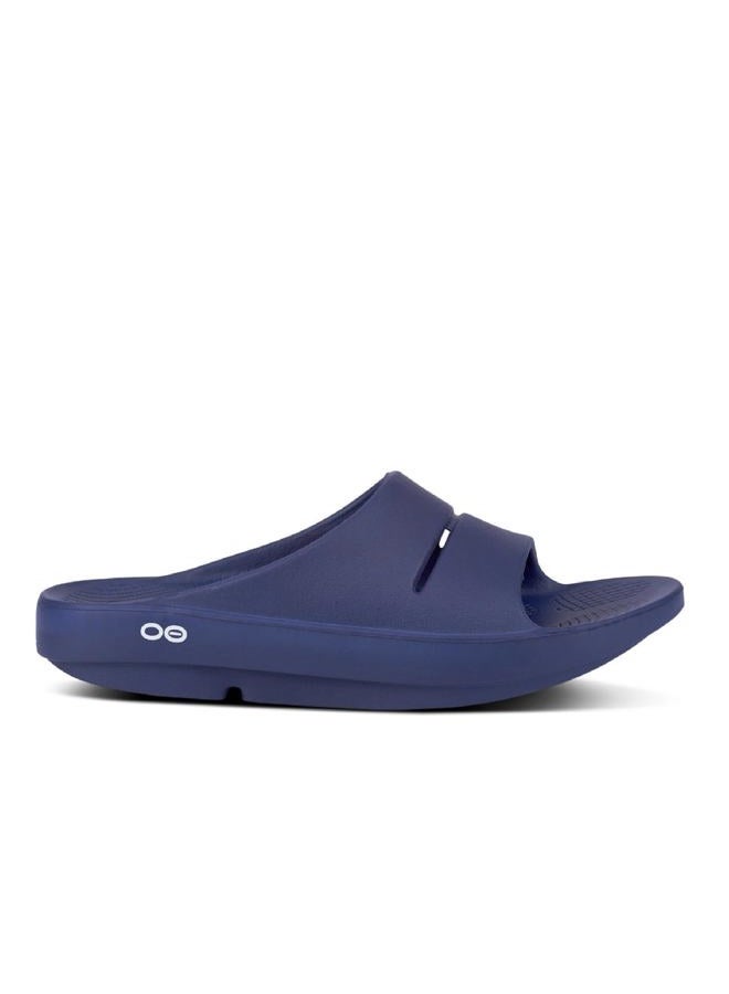 OOFOS Women's Ooahhslide Sandal, Navy, 41 EU - Image 4