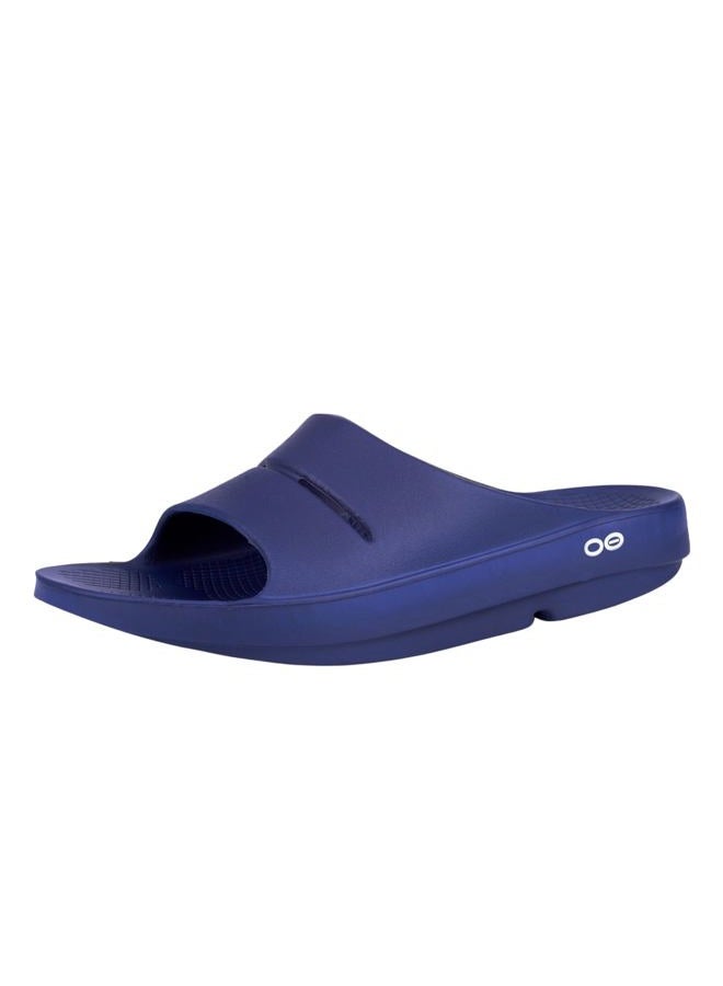 OOFOS Women's Ooahhslide Sandal, Navy, 41 EU - Image 1