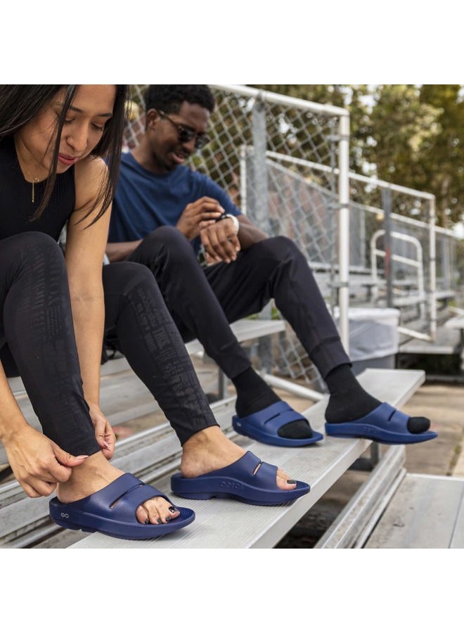OOFOS Women's Ooahhslide Sandal, Navy, 41 EU - Image 3