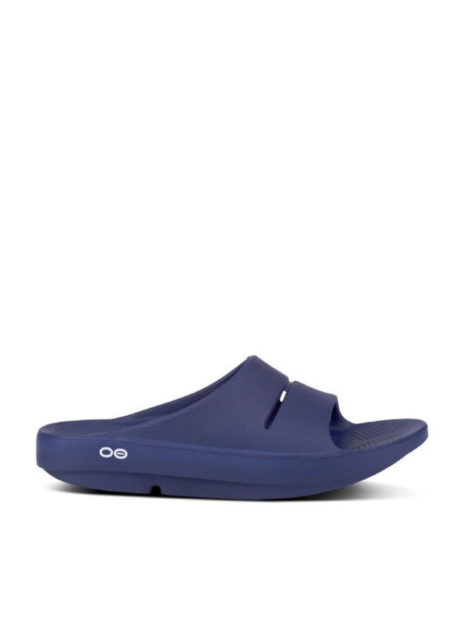 OOFOS Women's Ooahhslide Sandal, Navy, 41 EU - Image 1