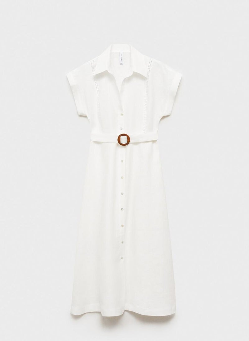 White Buttoned Dress