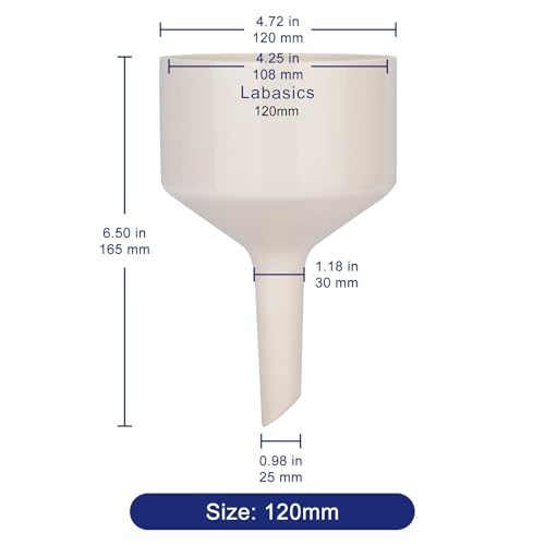 Labasics Porcelain Buchner Funnel 120 mm, Porcelain Buchner Filter Funnel OD 12 cm ID 10.8 cm for Laboratory - Image 3