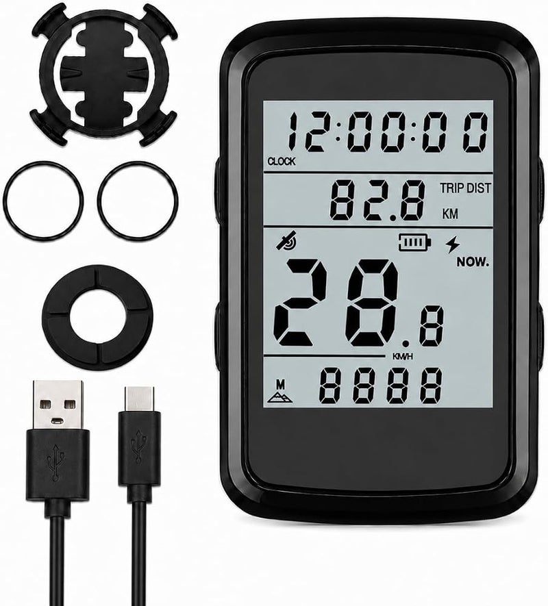 Diyeeni GPS Bike Computer, 2.4" Screen 28H Battery Bike Odometer Speedometer, Wireless IPX6 Water Proof Cycling Computer for Mountain Road Cycling - Image 1