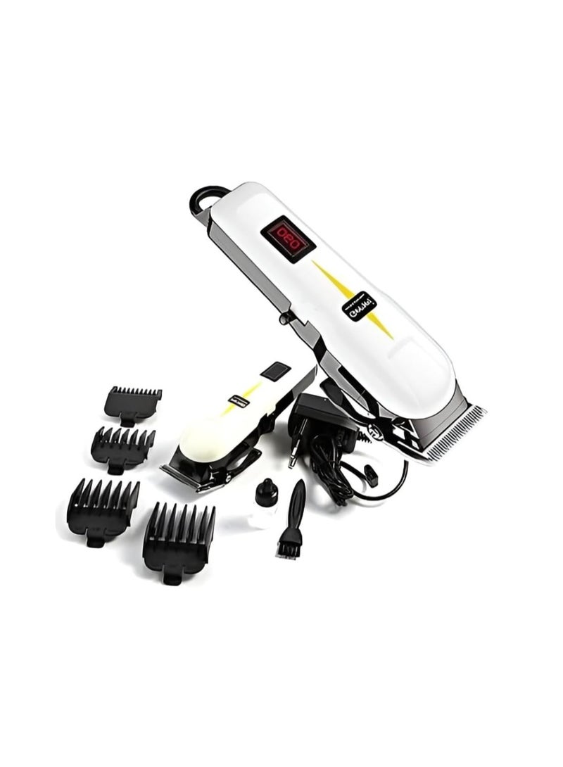 Gemmy Geemy Professional Hair Clipper,Stainless Steel, Ultimate Motor Power, Taper Level Multi Cut Clipper Only, Specail Safety Power Supply Cord. - Image 2