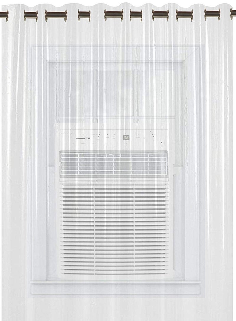 Kuber Industries Kuber Industries PVC AC Curtain Eyelet Rings Waterproof Material30 MM Thickness Mold Mildew FreeSize 9 Feet Transparent CTKTC5677 - Image 3