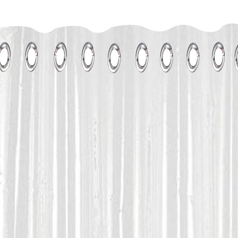 Kuber Industries Kuber Industries PVC AC Curtain Eyelet Rings Waterproof Material30 MM Thickness Mold Mildew FreeSize 9 Feet Transparent CTKTC5677 - Image 5