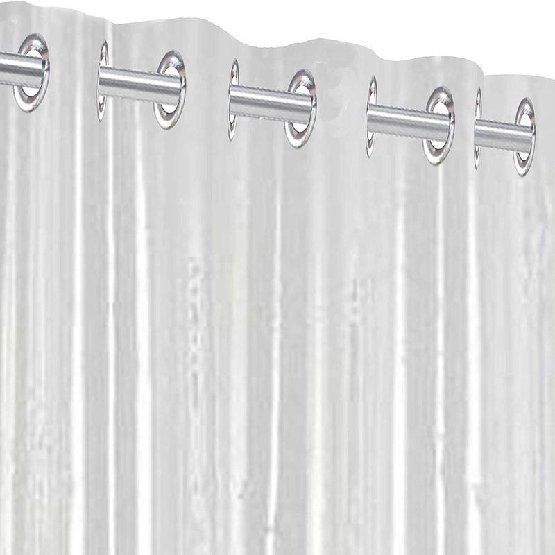 Kuber Industries Kuber Industries PVC AC Curtain Eyelet Rings Waterproof Material30 MM Thickness Mold Mildew FreeSize 9 Feet Transparent CTKTC5677 - Image 2