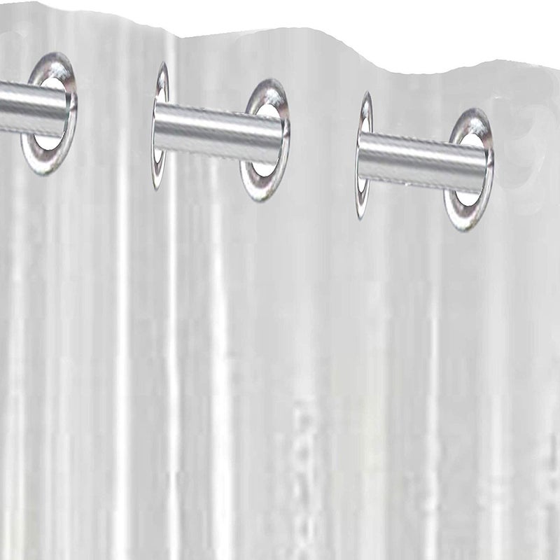 Kuber Industries Kuber Industries PVC AC Curtain Eyelet Rings Waterproof Material30 MM Thickness Mold Mildew FreeSize 9 Feet Transparent CTKTC5677 - Image 4