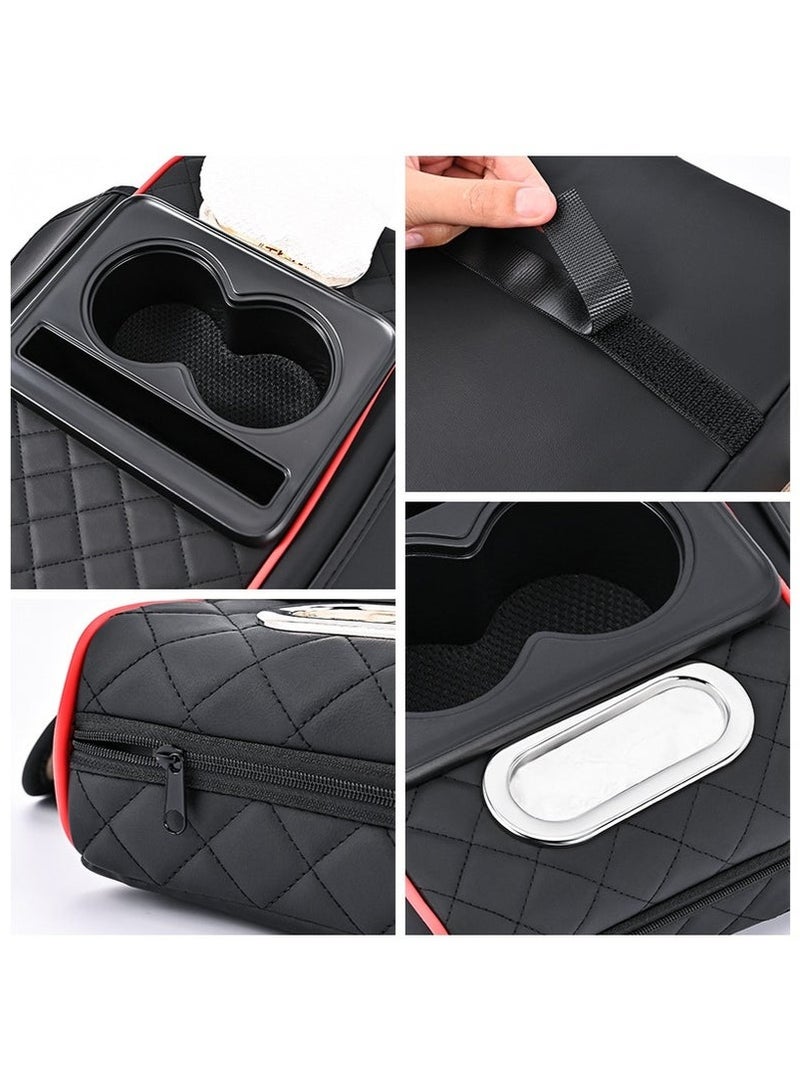 Bukela Multipurpose Car Center Console Heighten Cover, Leather Car Armrest Booster Pads, Leather Car Armrest Cover Protector, Armrest Box, Suitable for Most Vehicles, SUVs, Trucks, Cars (Black) - Image 3