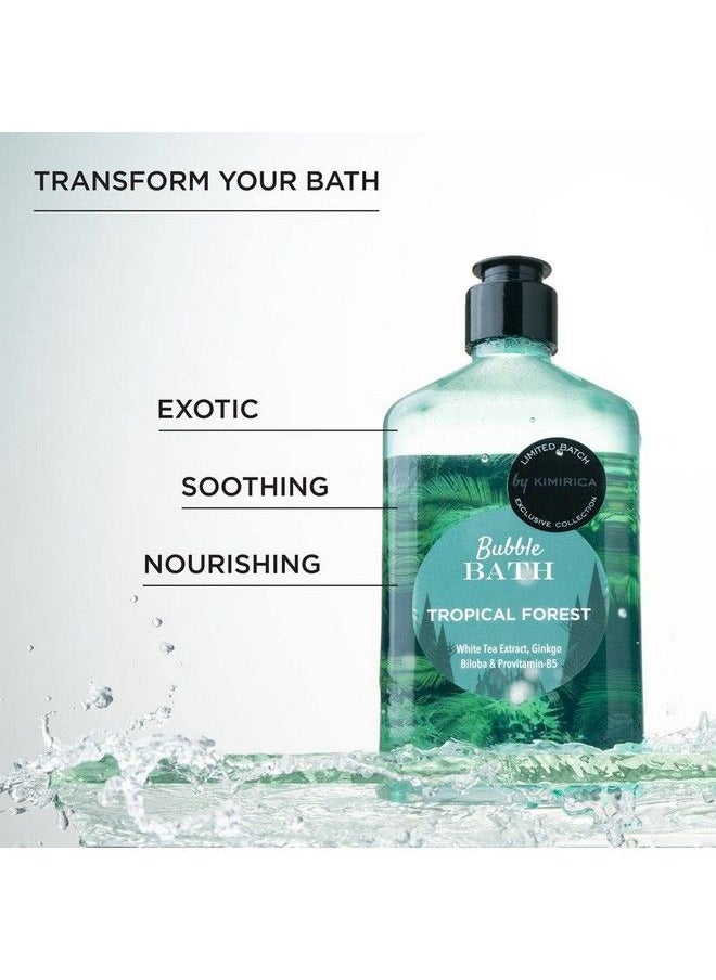 KIMIRICA - Tropical Forest Bubble Bath 100% Vegan And Paraben Free With Goodness Of Ginkgo Biloba & White Tea Extracts Provitamin B5 Aloe Vera & Vitamin E ; 270 Ml - Image 1