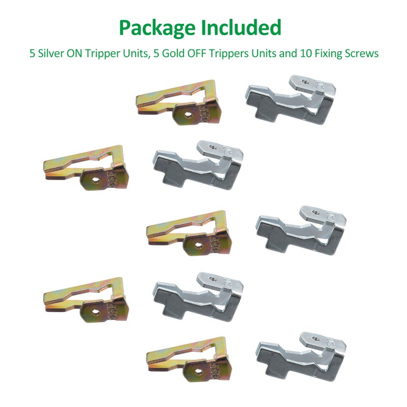 Time Switch Replacement Trippers Kit Compatible with Intermatic 156T1978A for T100 Series Timers Easy to Install Pool Timer On Off Clips Parts (5 ON /5 Off /10 Screws) - Image 4