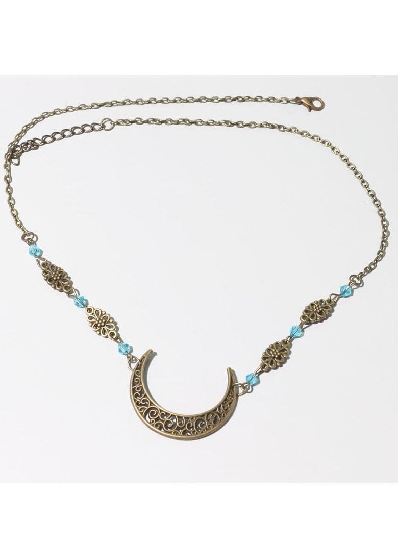 Estelle Moon Pattern Accesorios Mujer Head Chain Beads Hair Jewelry Party Wedding Headband for Women Crown Pince Cheveux Femme (sky blue crystal)  - Image 2
