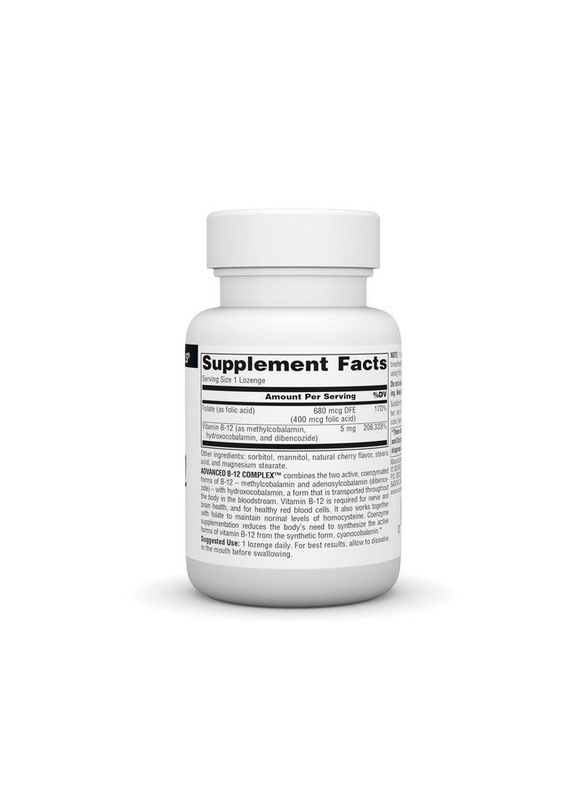 Source Naturals Advanced B-12 Complex 5 Mg Lozenge, 60 Lozenges - Image 2