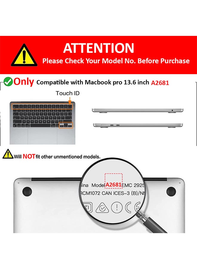 CATANES MacBook Air 13.6 Inch Case (2022-2023 Release) Model A2681 Plastic Hard Shell Case Clear  - Image 2