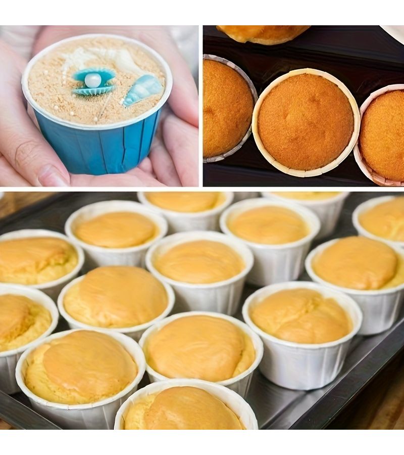 Pink Color High Temperature Resistant Cake Cups 50pcs Food Grade Party Baking Supplies - Image 4