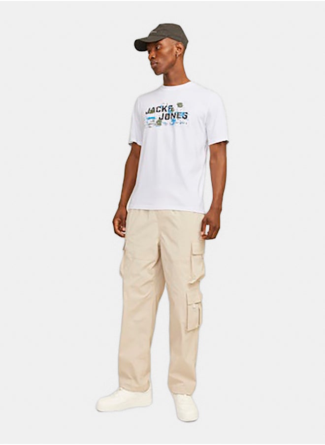JACK & JONES Jcooutdoor Logo Tee Ss Crew Neck Sn  - Image 1