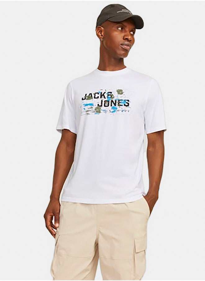 JACK & JONES Jcooutdoor Logo Tee Ss Crew Neck Sn  - Image 3